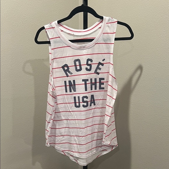 Grayson Threads White and Red Striped Muscle Tee - Picture 1 of 3